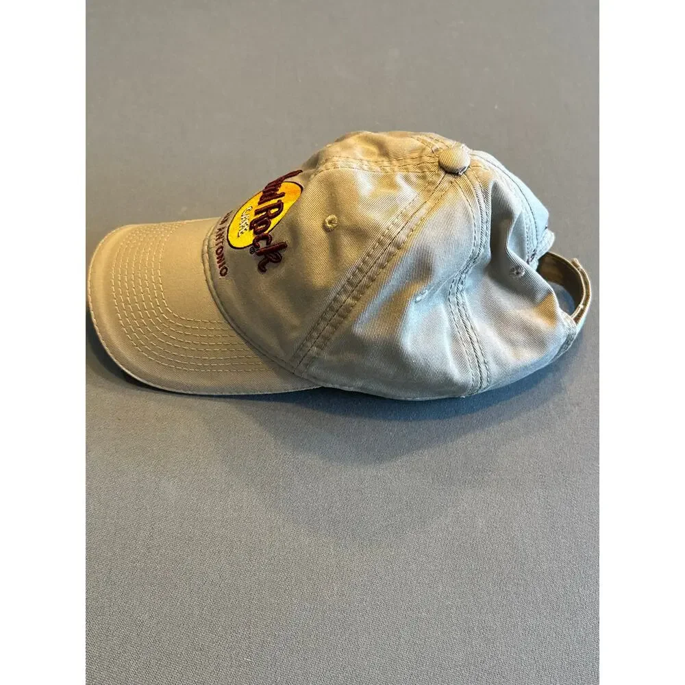 Hard Rock Cafe San Antonio The Game Khaki Strapback Hat All Is One 100% Cotton